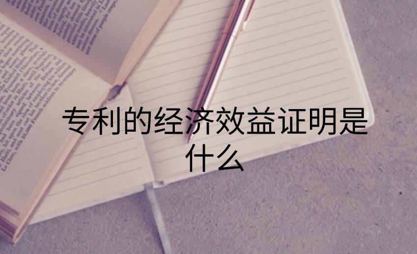 專利的經濟效益證明是什么