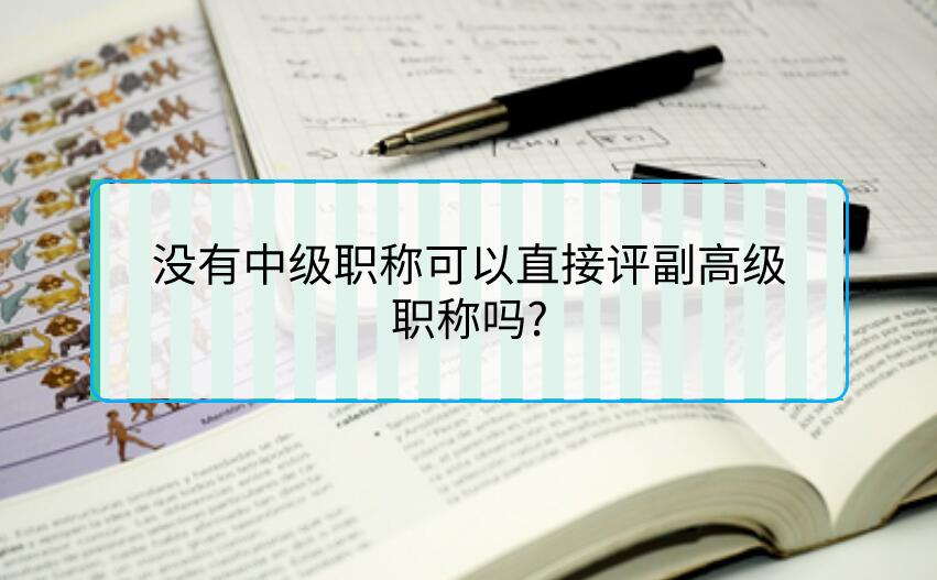 沒有中級職稱可以直接評副高級職稱嗎?