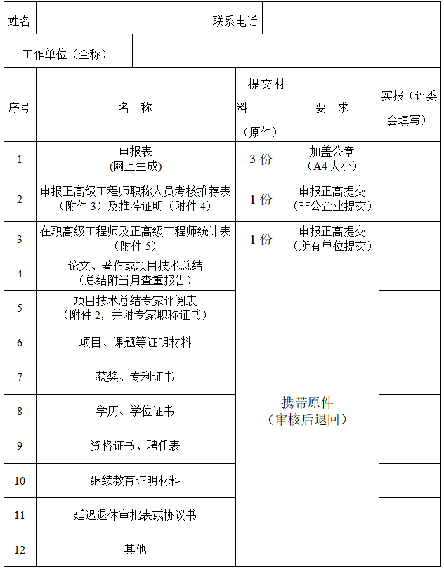 晉升正高職稱準(zhǔn)備什么材料