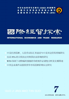 國際經(jīng)貿(mào)探索期刊發(fā)表