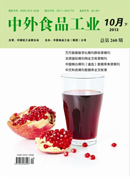 中外食品工業期刊發表
